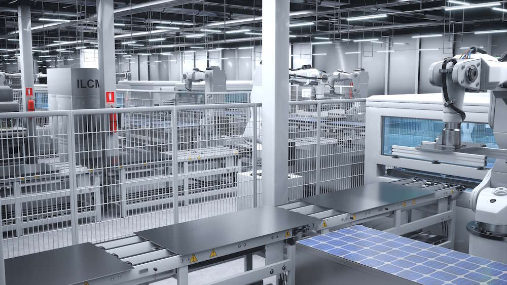 automated packaging line with fencing used to section off robot workspaces