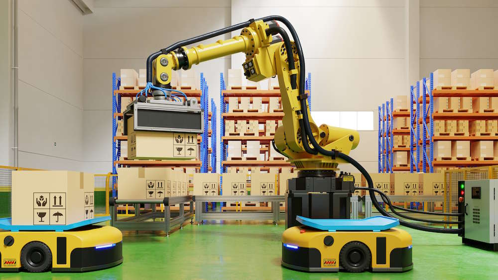 Rendered example of fully automated end-of-line packaging