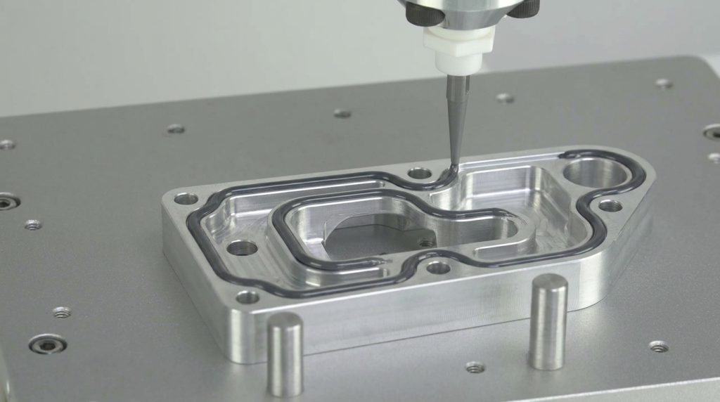 Gasket forming sealant on a clean room part