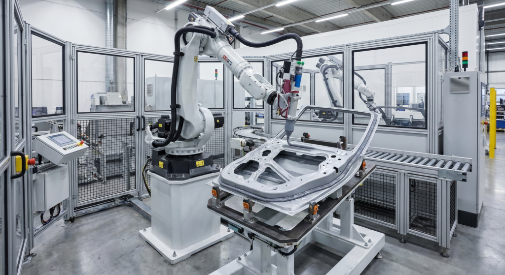 Automotive epoxy structural bonding for a door frame